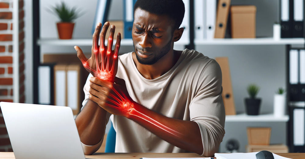 Person experiencing joint pain